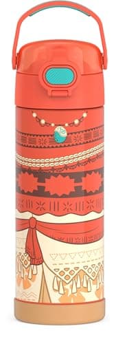 THERMOS FUNTAINER Water Bottle with Spout, 16oz, Princess Moana