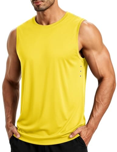 MAGCOMSEN Mens Tank Top Sleeveless Dry Fit Workout Gym Muscle Active Shirts