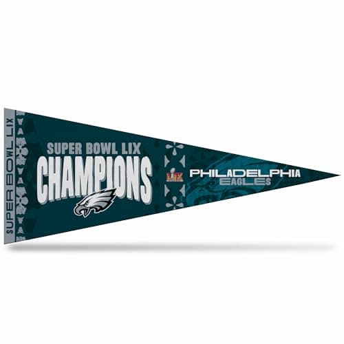 Rico Industries NFL Football Philadelphia Eagles 2025 Super Bowl Champs 12" x 30" Felt Wall Décor Pennant - Great for Home/Bed Room/Man Cave Décor