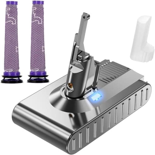 POWTREE Upgraded 21.6V Replacement for Dyson V8 Battery Compatible with Dyson SV10 V8 Animal/Absolute/Motorhead/Fluffy/SV10 Handheld Cordless Vacuum Cleaner Li-ion 967834 05 215681