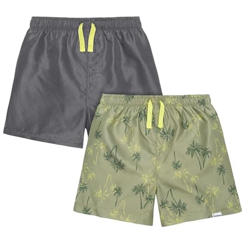 Gerber Baby Boys' Swim Trunks, Palm Tree, 0-3 Months