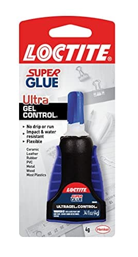 Loctite Super Glue Ultra Gel Control, Clear, 0.14 fl oz Bottle, 1 Pack - Superglue for Plastic, Wood, Metal, Crafts & Repair, Cyanoacrylate Adhesive Instant Glue, Quick Dry