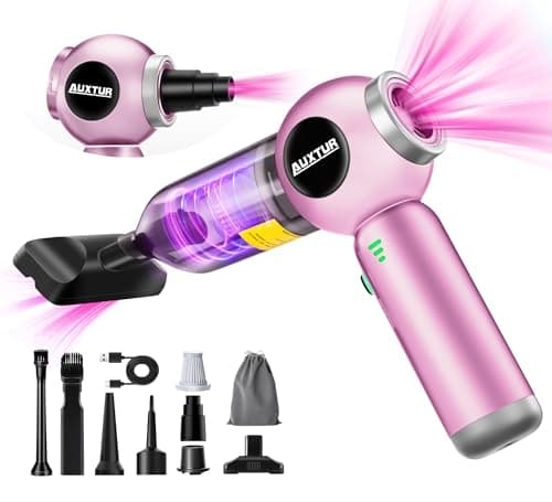 AUXTUR Handheld Vacuum Cleaner Cordless - 17500PA Strong Suction Rechargeable, 3-Speed Adjustable Portable Mini Dust Buster for Pet Hair, Car Detailing, Home, Office & Car Cleaning
