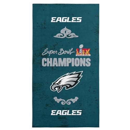 NFL Philadelphia Eagles 2025 Super Bowl LIX Gumbo Beach Towel 30X60 Inches