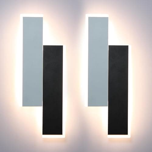 Homdec 2Pack RV LED Vanity and Bedside Wall Sconce with Switch, 12V Metal Interior Light Fixture with Acrylic Lens, Energy-Efficient Reading Lamp for RV, Motorhome, Camper, Trailer