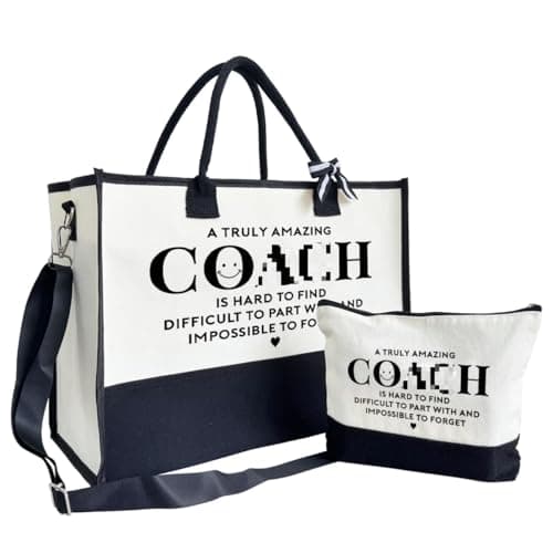 SUSZDOU Amazing Tote Bag, Canvas Tote Bag for Women with Zipper Closure, Shoulder Beach Bag,Female Trainers Gifts for Women, Makeup Bag
