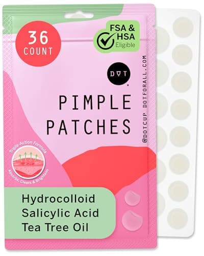 Dot Pimple & Zit Patches for Face – All-Natural Custom Triple-Action Formula Absorbs, Clears & Brightens Acne Spots with Hydrocolloid, Vitamin C, Tea Tree Oil & Salicylic Acid (36 Count)