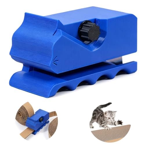Lanjiesh Cardboard Cutter for Cat Scratchers, Handheld DIY Cardboard Strip Cutter, Non-3D Printed Cat Box Cutter Tool, Blue