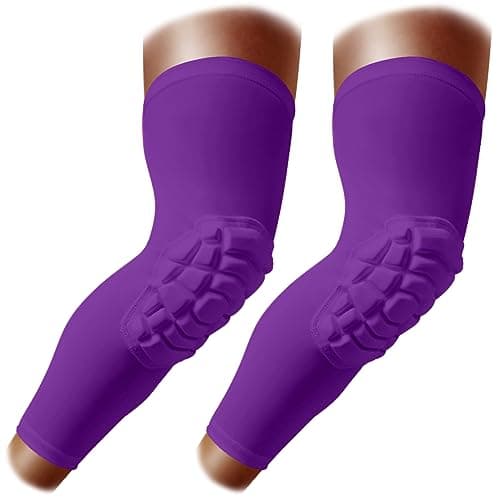 ZODEYI Knee Pads Wrestling Knee Sleeve Compression Leg Sleeves for Volleyball Basketball, Knee Compression Sleeve for Youth and Adult(Purple_M_2 Pcs)