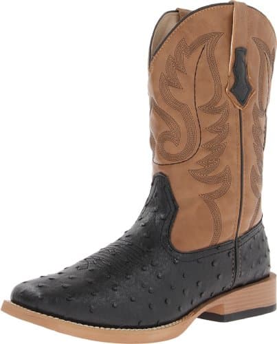 ROPER Mens Bumps Square Toe Casual Boots Mid Calf - Black - Size 10 D