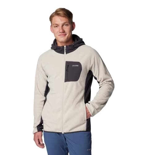Columbia Men's Outdoor Tracks Hooded Full Zip II, Dark Stone/Shark, X-Large