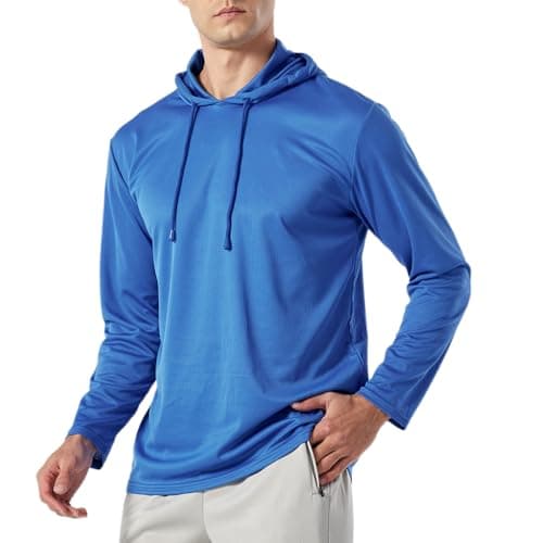 1PC Men’s UPF 50+ Sun Protection Lightweight Long Sleeve Hoodie, Quick-Dry SPF UV Shirt for Outdoor Active Wear