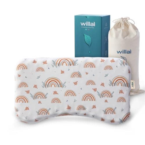 willai Pillow,Soft and Breathable Small Pillow with Machine Washable,Rainbow (for 1 to 2 Year olds