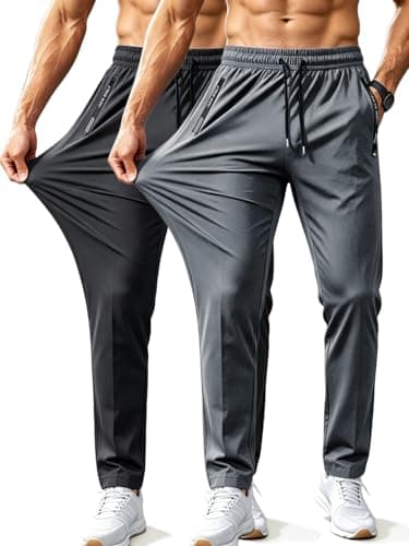 Running Pants for Men Hiking Pants Lightweight Mens Sweatpants Joggers for Men Pockets Quick Dry Workout Pant Gym Track Summer Travel Pant