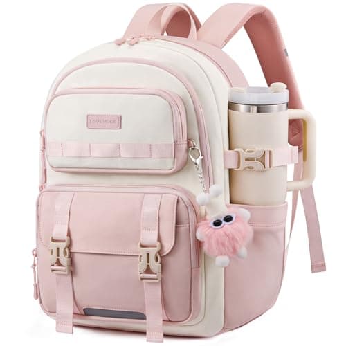 LOVEVOOK Big School Backpack for Teen Girls Anti-Sagging Laptop Bookbag