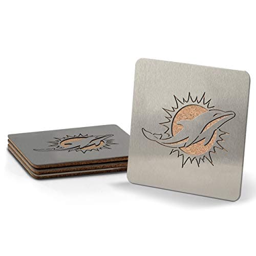 YouTheFan NFL Miami Dolphins Boaster Drink Coasters