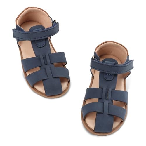 Wulubaba Toddler Boy Sandals Closed Toe Hook Loop Baby Boy Shoes