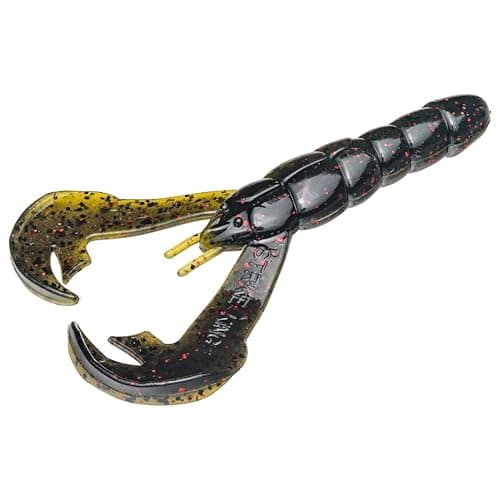 Strike King Rage Craw 4-Inch Fishing Lure, Soft Plastic Grub, Unique Design, Realistic Pincers, Slender Body, 4-Inches, 7-Pack