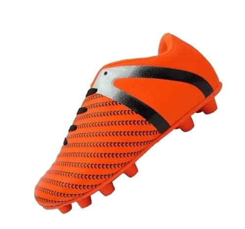 Vizari USA Soccer Cleats Boys, Girls - Youth Firm Ground Athletic Football Shoes for Toddler, Little Kid, Big Kid - Quality Materials Orange/Silver