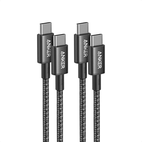 Anker USB C to USB C Cable (3.3FT, 2Pack), Type-C 100W Charger Cord Fast Charging for iPhone 16 Series,MacBook Pro 2020,Pixel and More(Black)