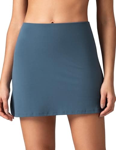 Colorfulkoala Dreamlux Tennis Skirt with Inner Shorts Pockets High Waisted Casual Athletic Golf Skort for Women(XL, Dark Jasper)