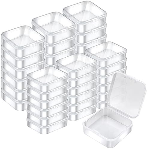 Mathtoxyz 72PCS Bead Organizer Box - Small Rectangle Bead Holder Plastic Cases for Clay Beads, Bracelet Making, DIY Jewelry, Craft, Nail
