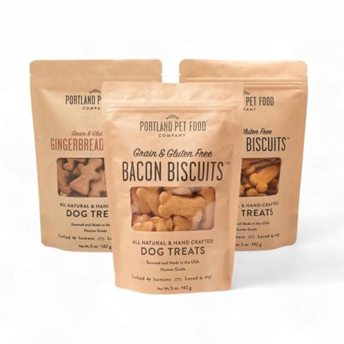 Portland Pet Food Dog Treats Variety, Healthy, Grain-Free Biscuits, 3 Pack