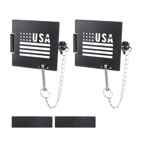 Kyostar RV Bumper End Caps RV Bumper Cap Cover RV 4 Inch Square Bumper Cover RV Sewer Cap Secure Sewer Hose Storage Fit for Travel Trailers, 2 Pack