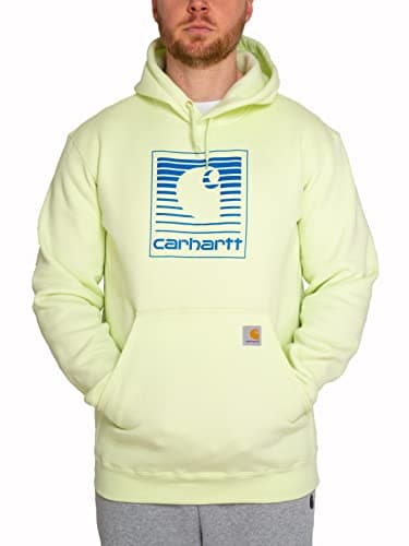 Carhartt Men's Big & Tall Loose Fit Midweight Graphic Sweatshirt, Hint of Lime, Large Tall
