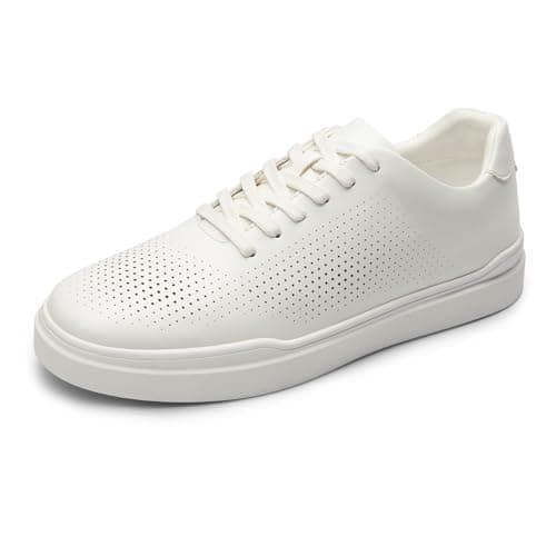 Bruno Marc Men's Casual Dress Sneaker Business Casual Shoes for Men Lightweight Breathable Fashion Sneakers WaveFlex CoreLux,Size 7.5,White,BMUMFN2520