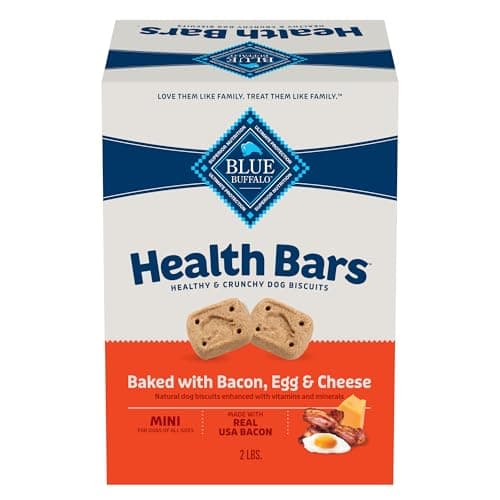Blue Buffalo Health Bars Bacon Egg & Cheese Mini Dog Biscuits, 2 lb