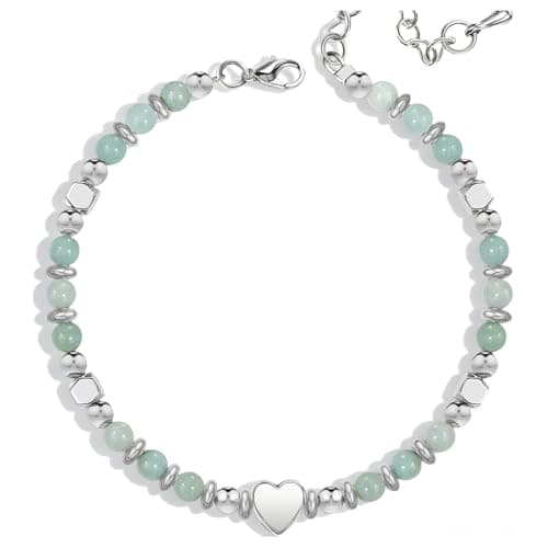 HZLucki 2026 Graduation Gifts, Handmade Stone Heart Bracelet High School College Grad Memento for Daughter Granddaughter Friend, With Elegant Gift Box and Card