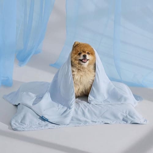 Bedsure Breathable Lightweight Cooling Blanket for Small Dogs, Q-MAX>0.4