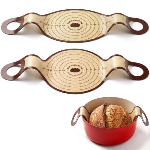 Pro Silicone Bread Sling 2 Pcs - 9in Round & Oval