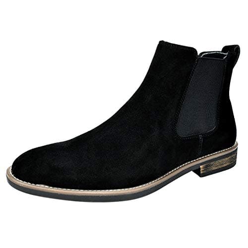 Bruno Marc Men's Suede Leather Chelsea Ankle Boots,Size 7,Black,URBAN-06