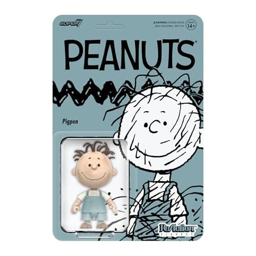Super7 Reaction Figure Peanuts Pigpen - 3.75" Peanuts Action Figure - Classic Cartoon Collectibles and Retro Toys