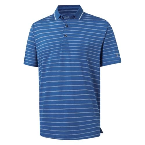 M MAELREG Men's Polo Shirts Moisture Wicking 3 Button Performance Short Sleeve Quick Dry Fit Casual Work Golf Polo