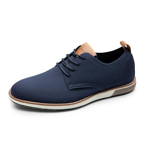 Bruno Marc Men's Dress Casual Oxford Shoes Formal Mesh Sneakers Shoes,Size 8.5,Navy,SBOX2401M