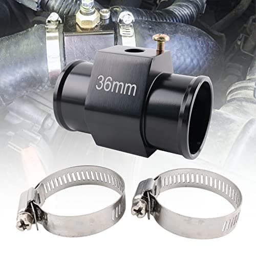 BAGARAATAN Aluminum Water Temp Meter Temperature Gauge Joint Pipe Radiator Sensor Adaptor Attachment Hose Clamps （36mm/1/8''NPT）