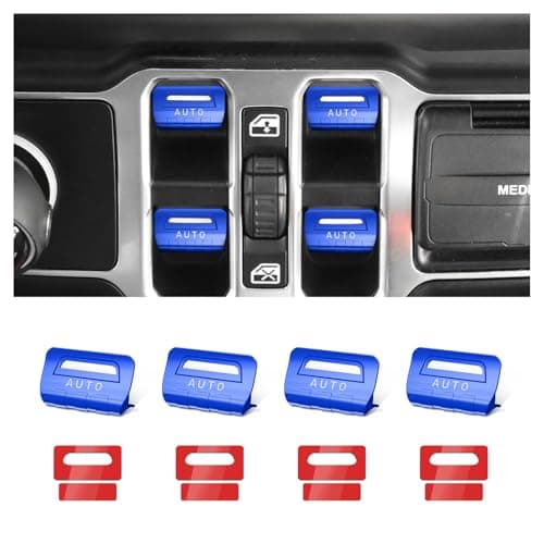 DIAMOOKY Window Switch Button Cover for Jeep Wrangler & Gladiator 2018-2026