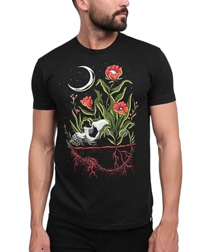 Final Rest Fitted Short Sleeve Trippy Space Graphic Tee for Men, Medium