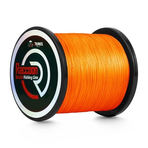 RUNCL Upgraded Braided Fishing Line, Colorfast Fishing Line Braid for Bass, Trout, Crappie, Ultra Strong Braid for Saltwater Freshwater, Abrasion Resistant, Zero Stretch, 6-80lb, 150/300/500/1000Yds