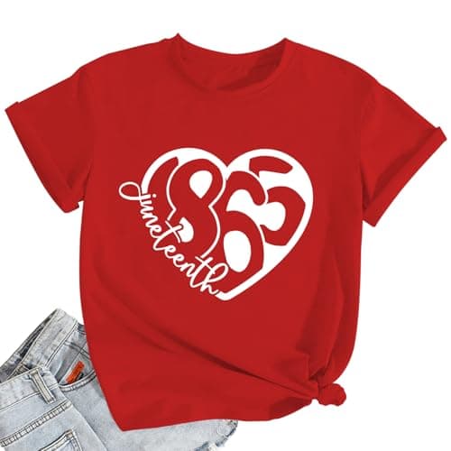 Juneteenth Shirt Women Black History Month Tee Top African American Short Sleeve