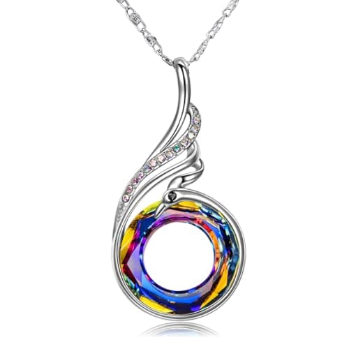 Kate Lynn Phoenix Necklaces for Women Crystal Pendant Necklace Jewelry Birthday Gifts for Women Christmas Mothers Day Gifts for Mom Wife Daughter Gift for Girlfriend Best Friends Lady