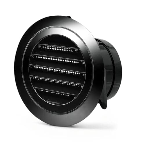 4 Inch Black Round Soffit Vent Cover
