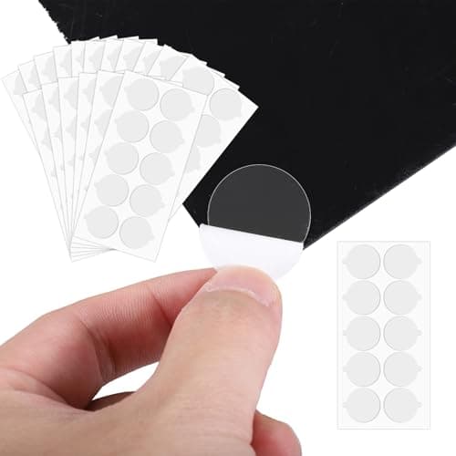 200PCS Adhesive Dots Double Sided, Double Sided Dots for Acoustic Foam Panels, 1inch Removable Mounting Tape with Strong Adhesive, Transparent Sound Proofing Putty Sticker, Heavy Duty Round Dot
