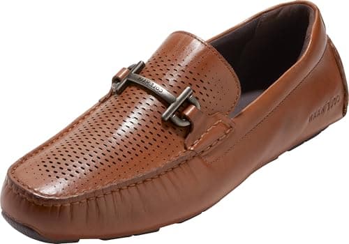 Cole Haan Mens Grand Laser Bit Driver, British Tan/Java, 7.5-M US