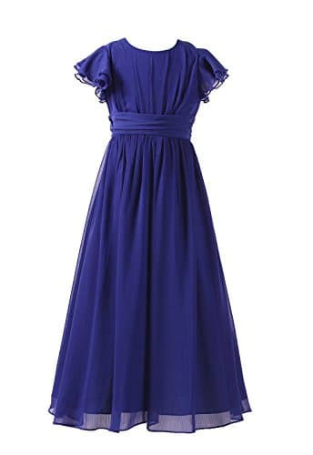 Happy Rose Junior Bridesmaid Dress Prom Party Dresses Long Flower Girl's Dress Royal Blue 8