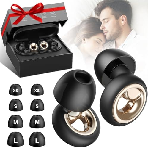 Vosaf Ear Plugs for Sleeping, 50dB Noise Cancelling Ear Plugs, Reusable Silicone Earplugs for Noise Reduction with 8 Tips, Soft Earplugs for Snoring, Side Sleepers, Concerts, Travel, Work(Dark Gray)