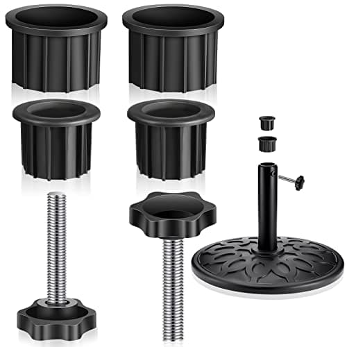 Zhengmy 6 Pcs Umbrella Base Hole Ring Cap Set, M8 Thread Hand Knob Parts